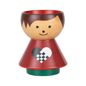 Egg Holder Danish Heart Red By Lucie Kaas