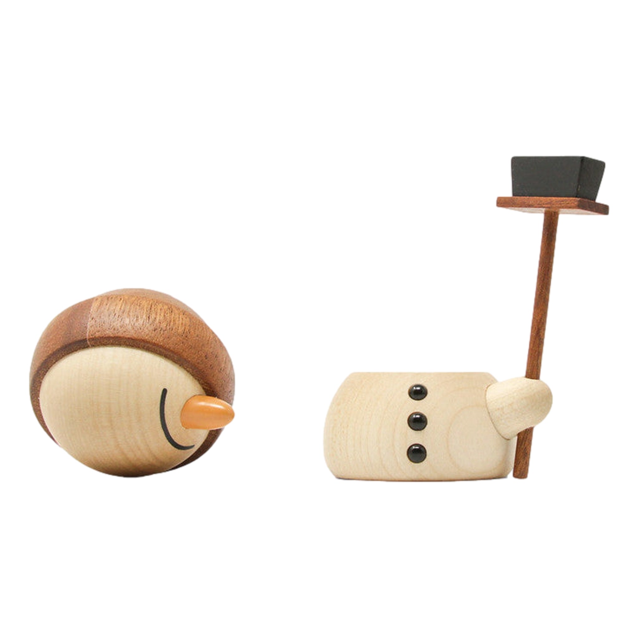 Flurry Big Snowman Wooden Figurine | Fablewood – Webb's Mid-Century