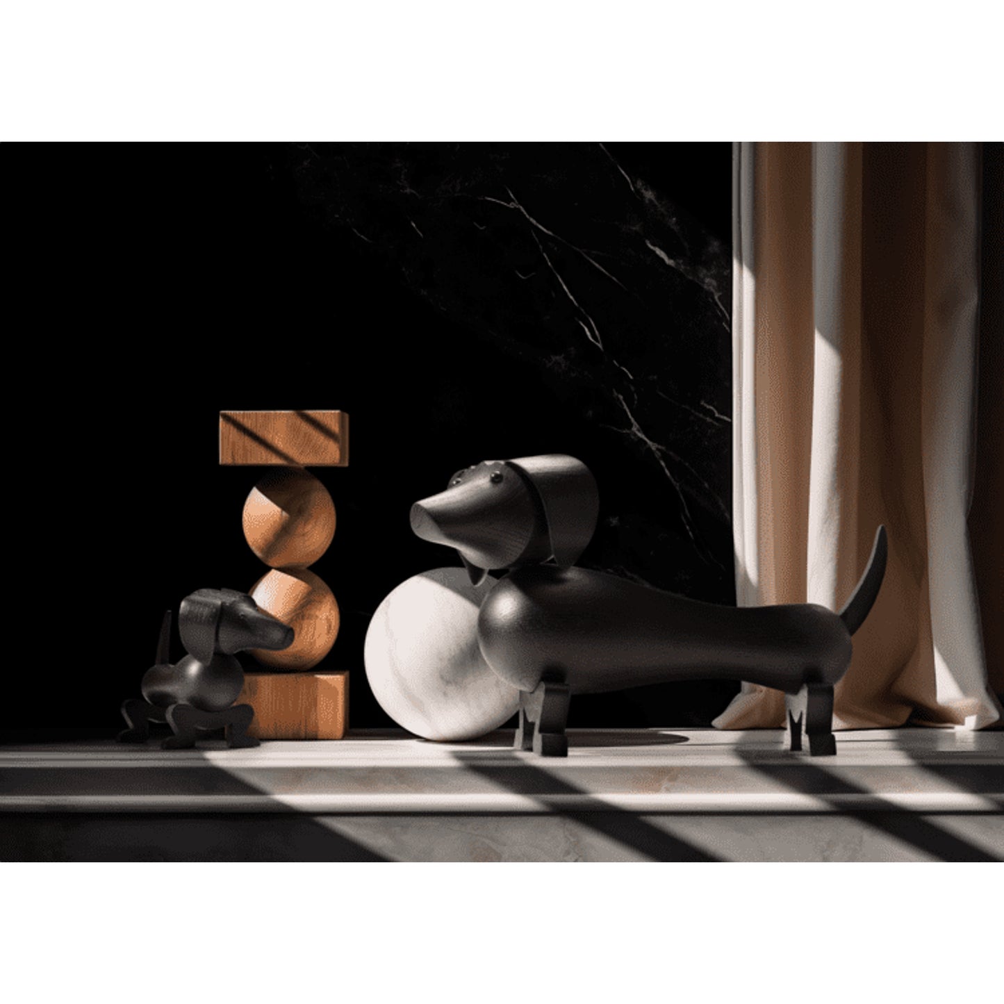 Kay Bojesen Dog Anniversary Edition Dark Stained Oak