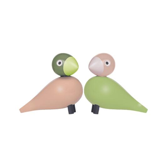 Kay Bojesen Lovebirds Light Green And Pink