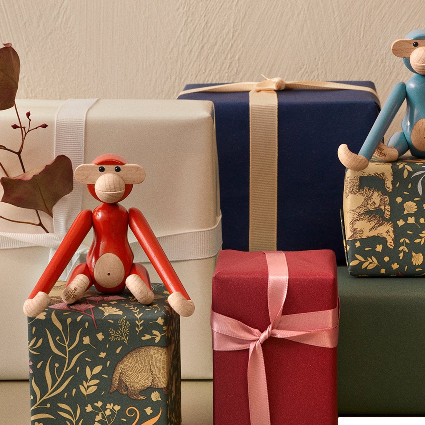 Kay Bojesen Mini Monkey Vintage Red