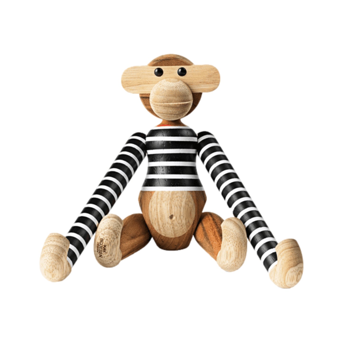 Kay Bojesen X NØ RGAARD PAA STRØ GET Black With White Stripes Teak & Limba Monkey
