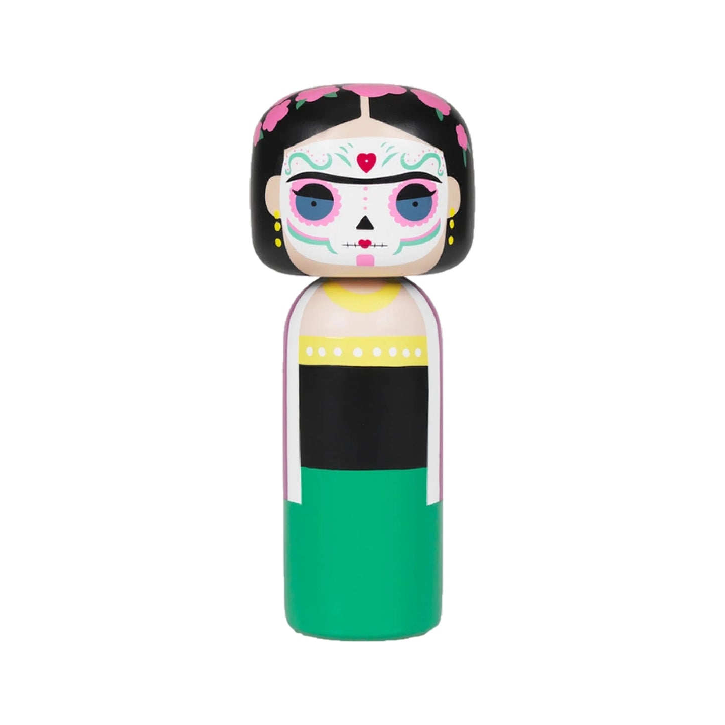 Kokeshi Frida Dia De Los Muertos By Lucie Kaas