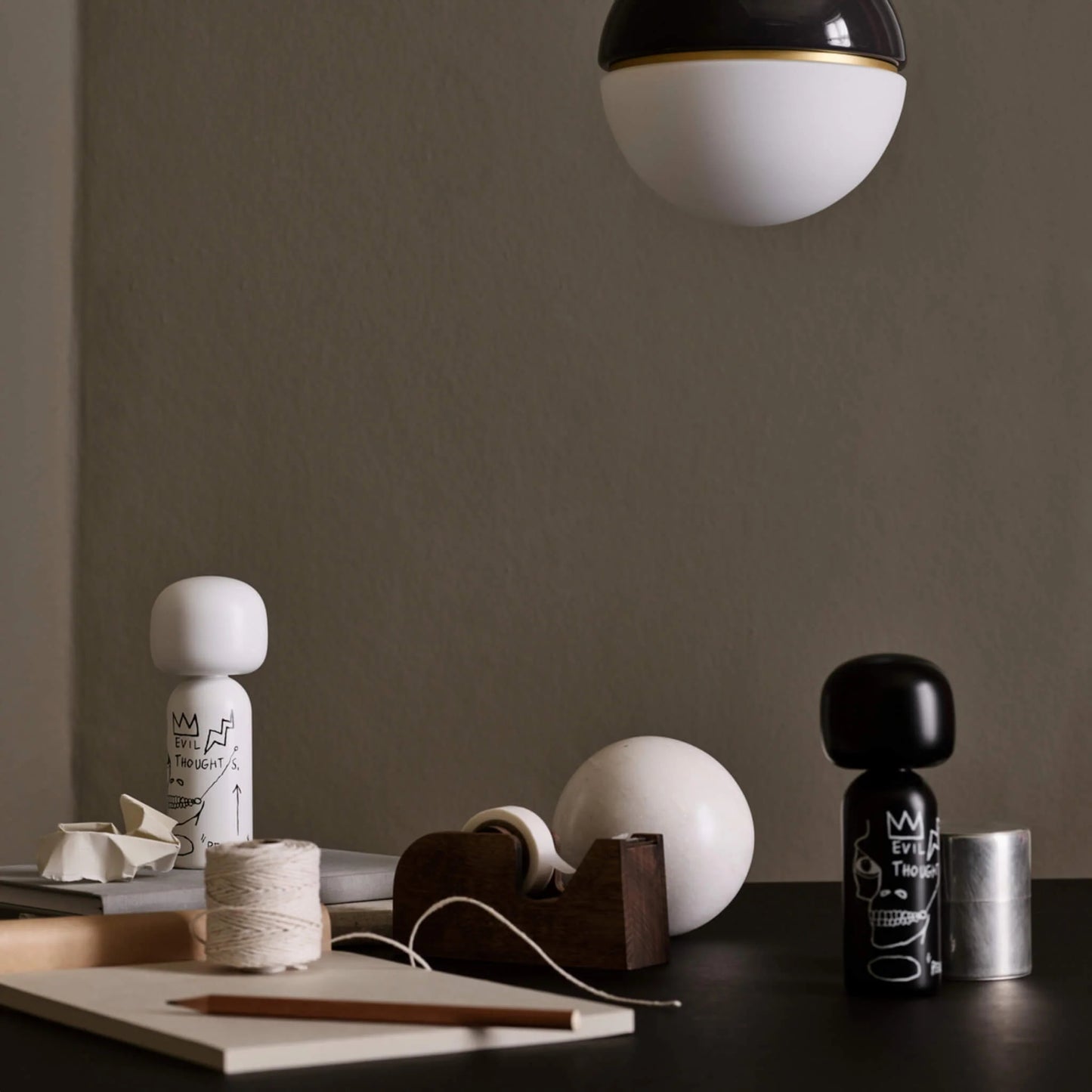 Kokeshi Jean-Michel Basquiat Evil Thoughts Black By Lucie Kaas