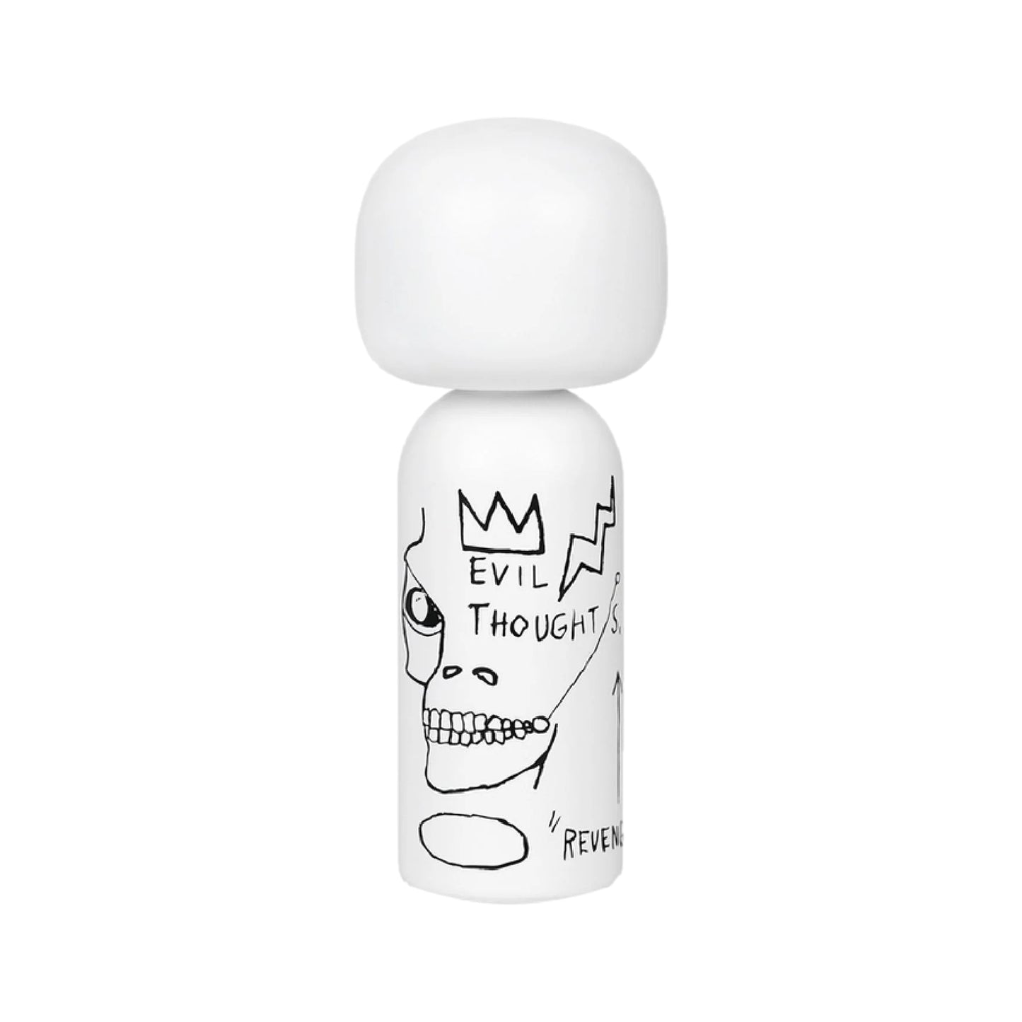 Kokeshi Jean-Michel Basquiat Evil Thoughts White By Lucie Kaas