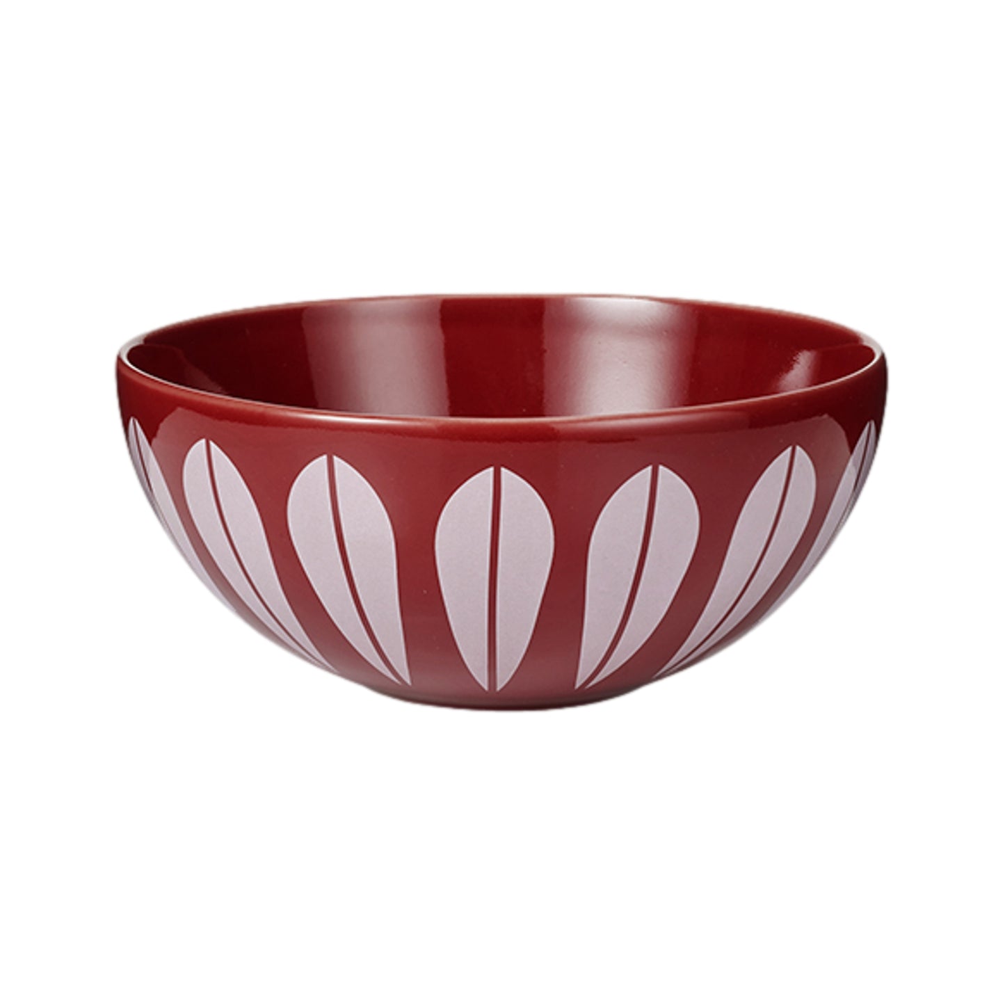 Lotus Bowl Red And White By Lucie Kaas