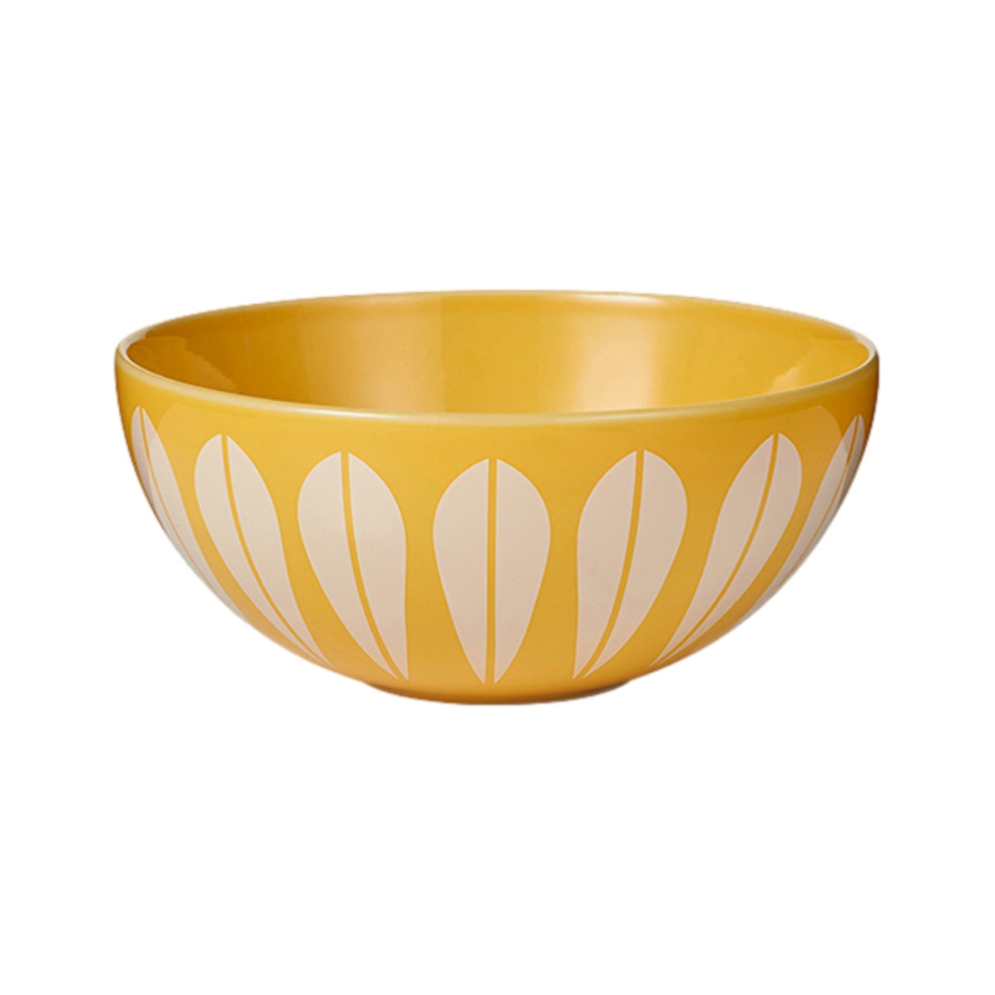 Lotus Bowl Yellow And White By Lucie Kaas