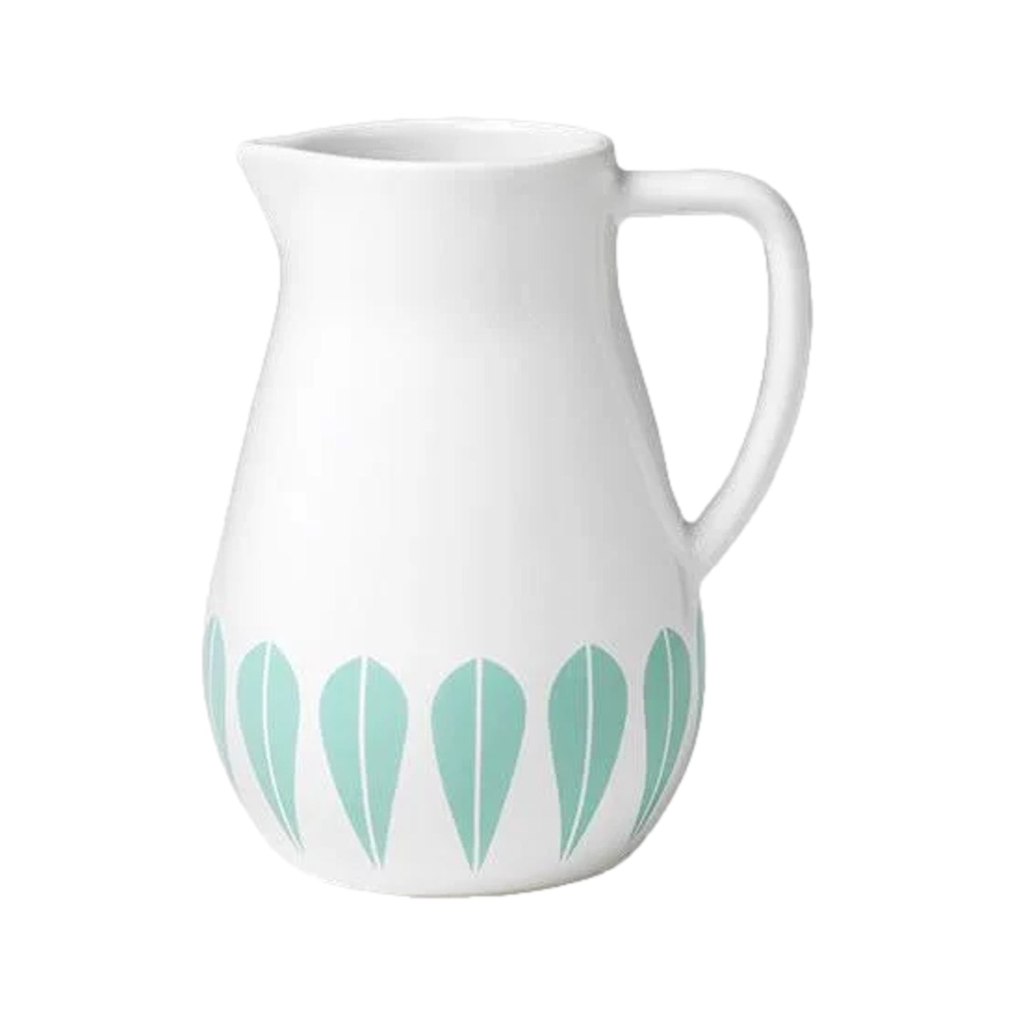 Lotus Creamer White And Mint Green By Lucie Kaas