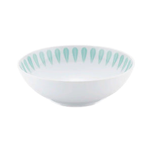 Lotus Deep Plate White And Mint Green By Lucie Kaas