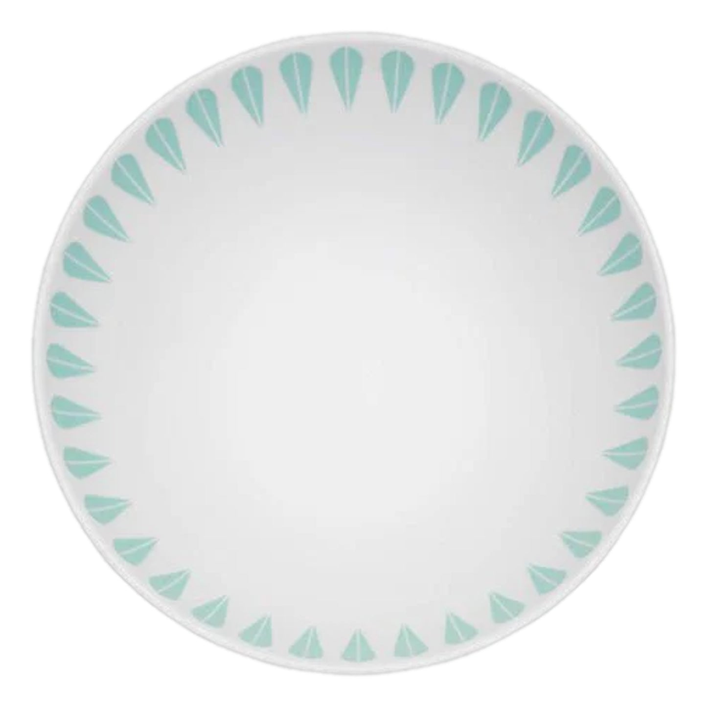 Lotus Deep Plate White And Mint Green By Lucie Kaas