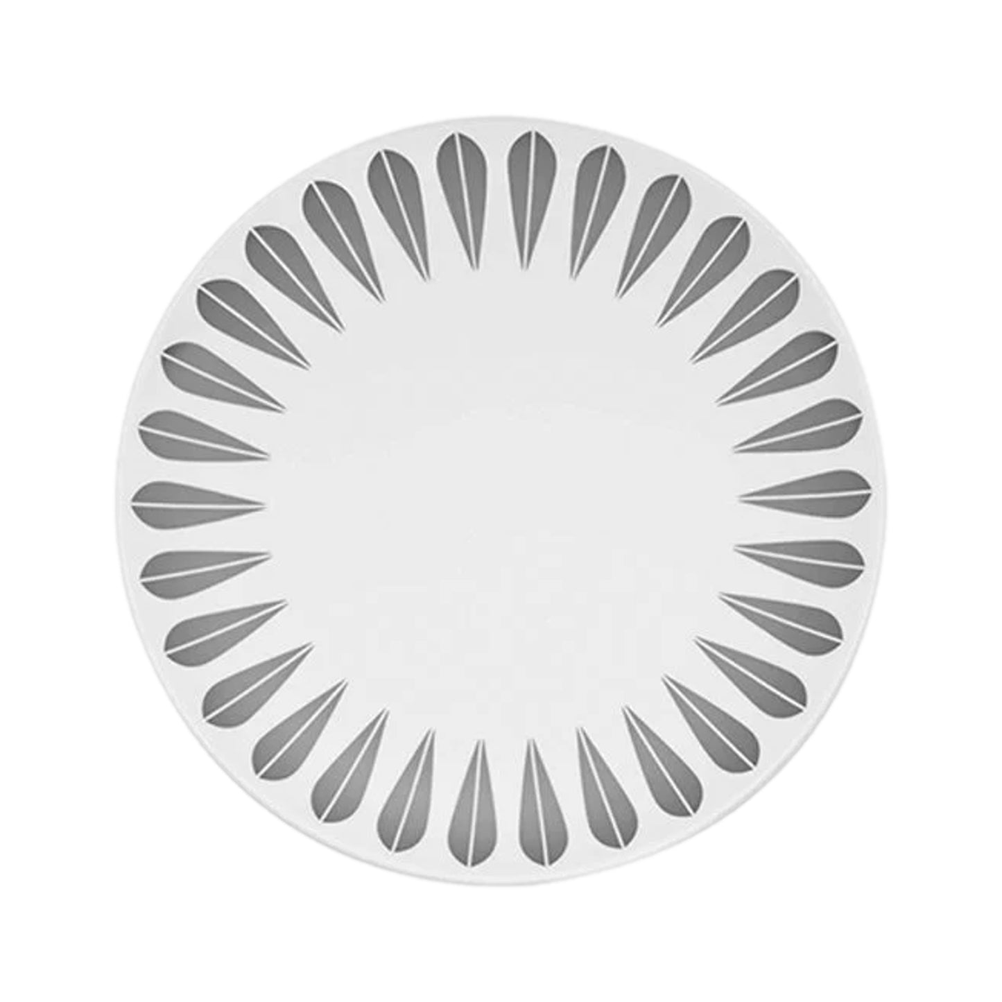 Lotus Plate White And Grey By Lucie Kaas