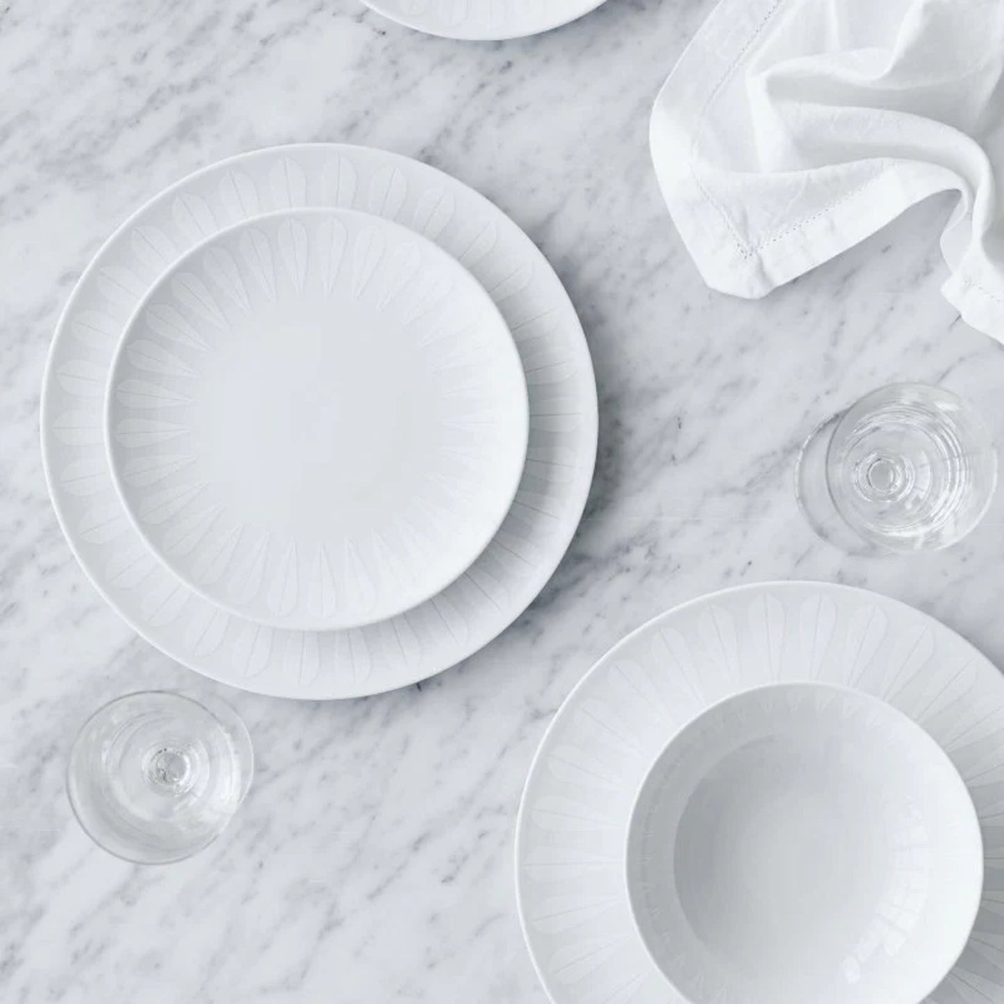 Lotus Plate White By Lucie Kaa