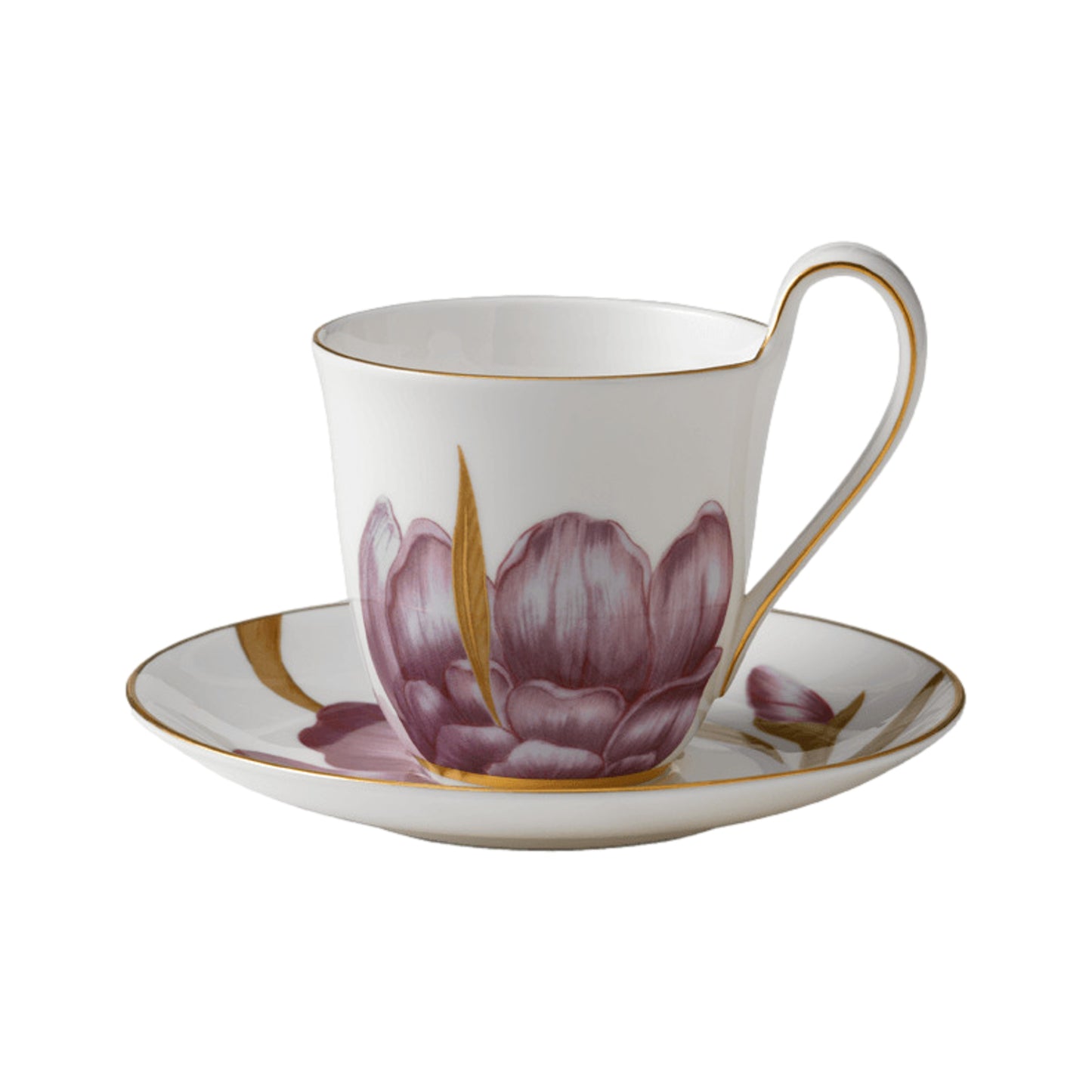 Royal Copenhagen Flora High Handle Cup And Saucer - Iris 27 CL / 9.1 Oz