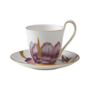 Royal Copenhagen Flora High Handle Cup And Saucer - Iris 27 CL / 9.1 Oz