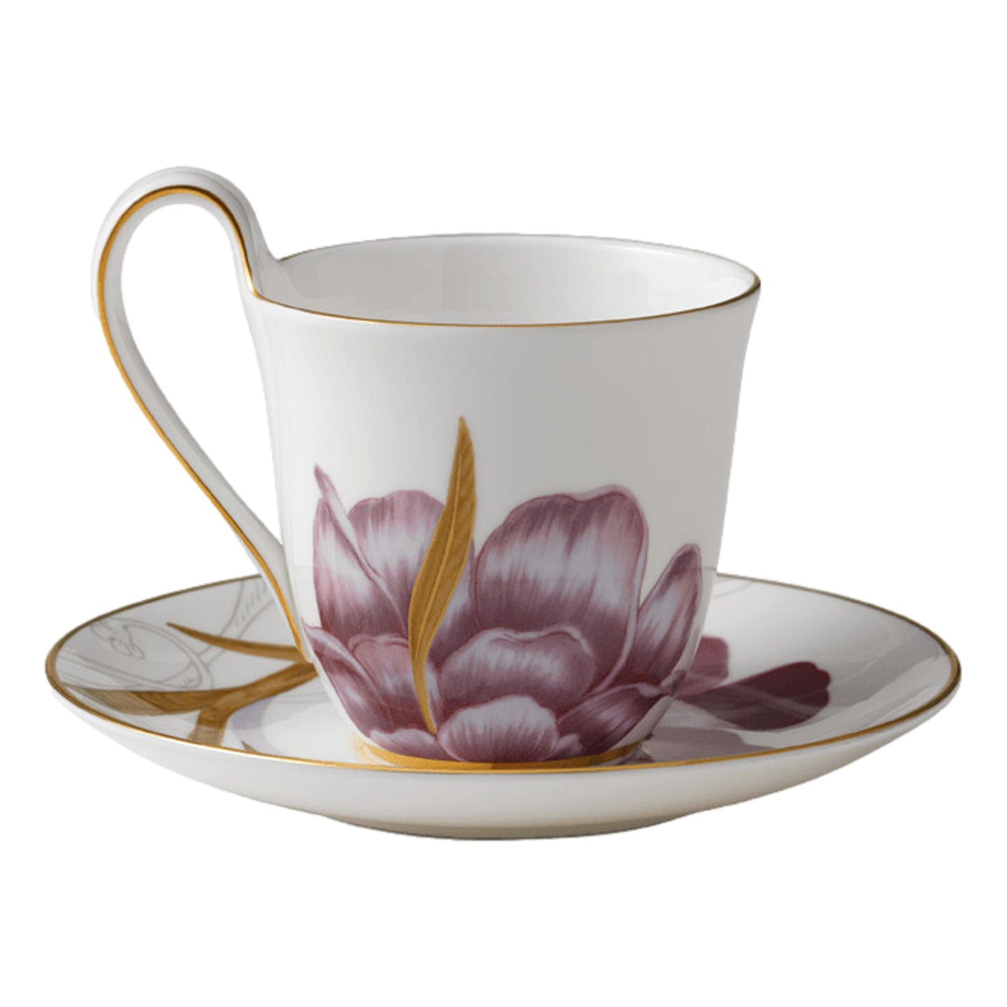 Royal Copenhagen Flora High Handle Cup And Saucer - Iris 27 CL / 9.1 Oz