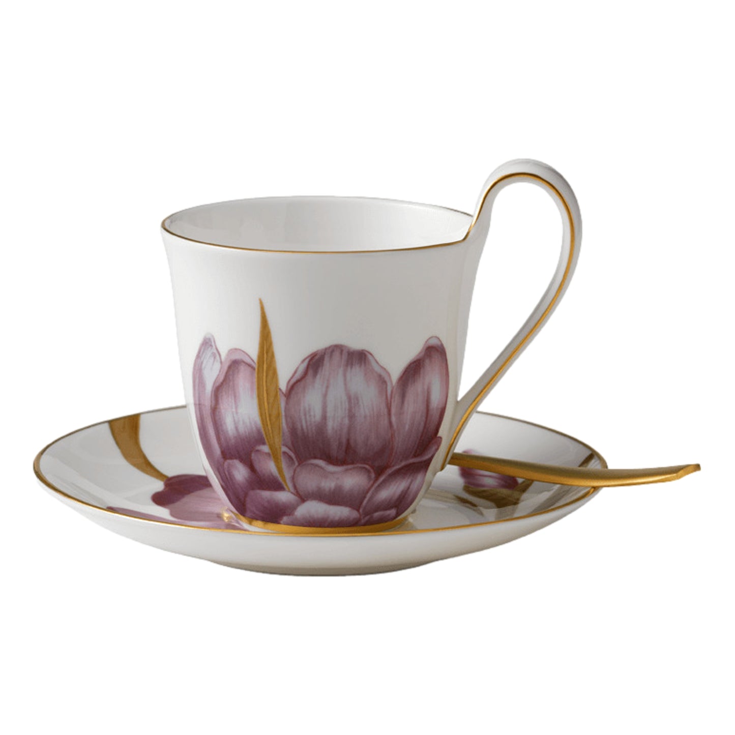 Royal Copenhagen Flora High Handle Cup And Saucer - Iris 27 CL / 9.1 Oz
