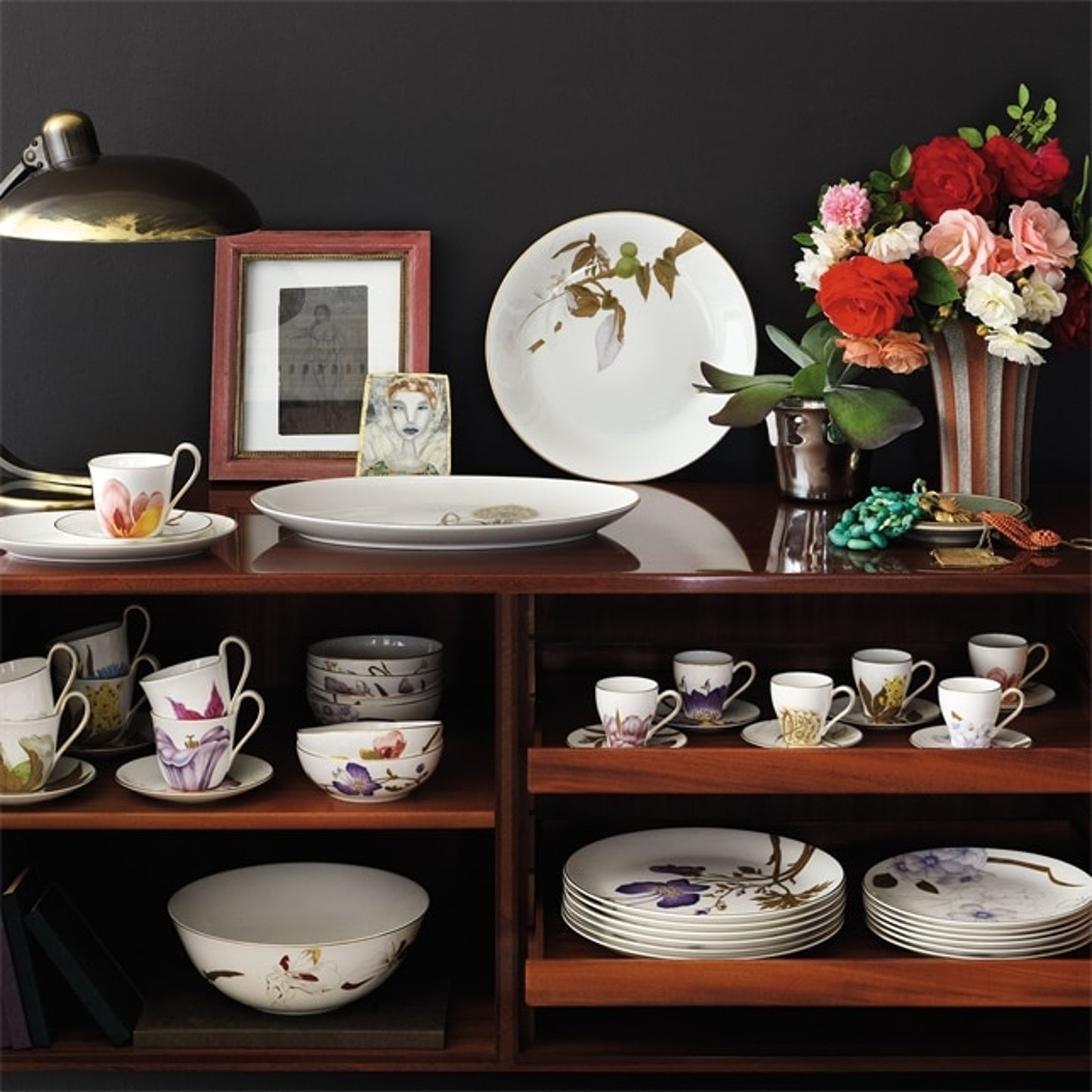 Royal Copenhagen Flora High Handle Cup And Saucer - Morning Glory 27 CL / 9.1 Oz