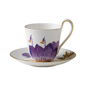 Royal Copenhagen Flora High Handle Cup And Saucer - Pansy 27 CL / 9.1 Oz