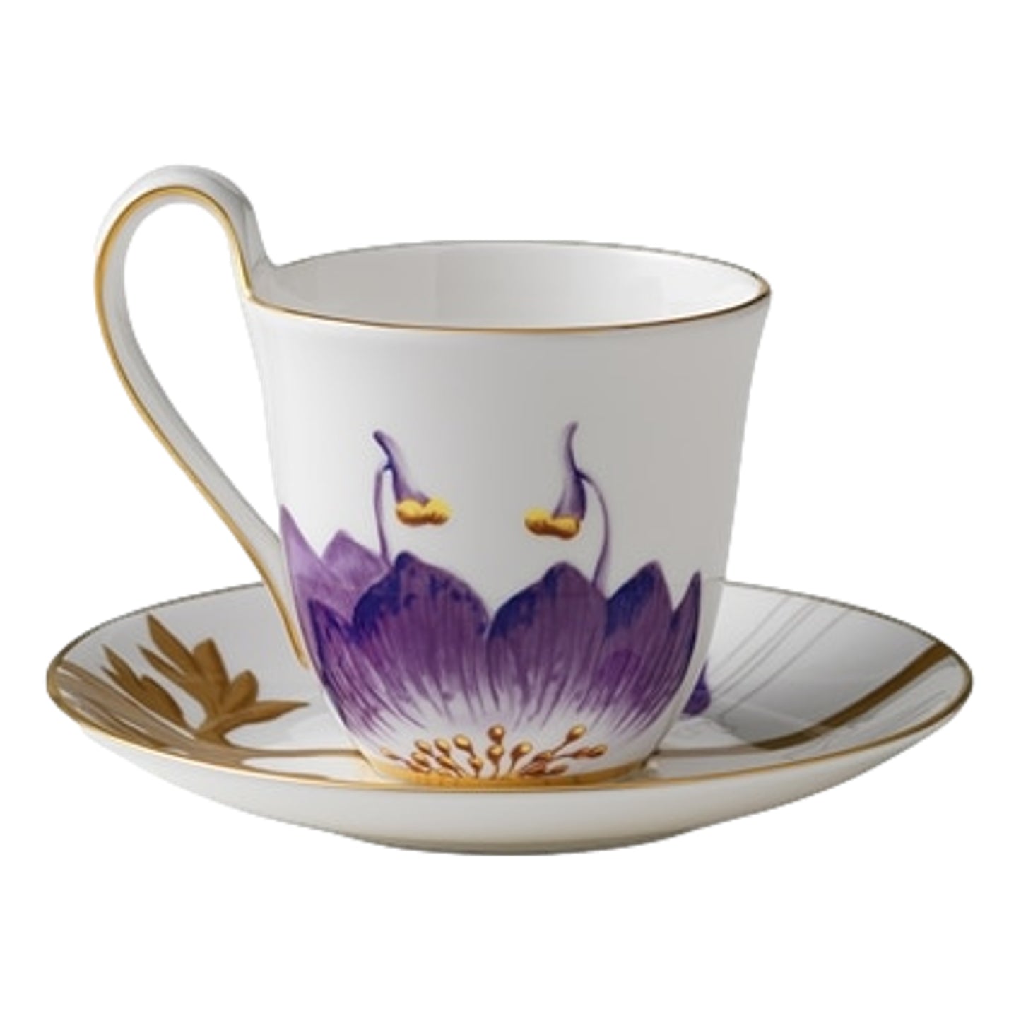 Royal Copenhagen Flora High Handle Cup And Saucer - Pansy 27 CL / 9.1 Oz