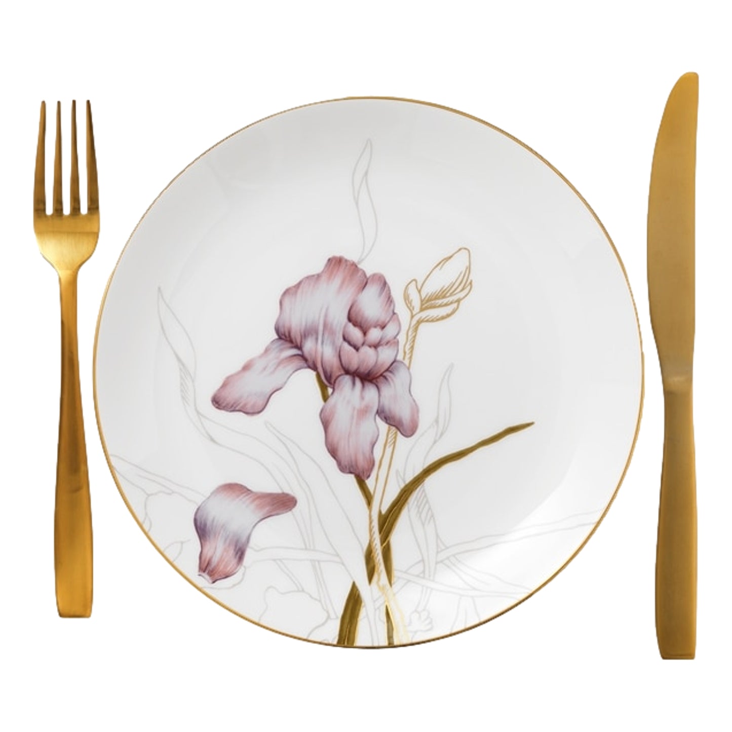 Royal Copenhagen Flora Plate Iris 22 cm / 8.7"