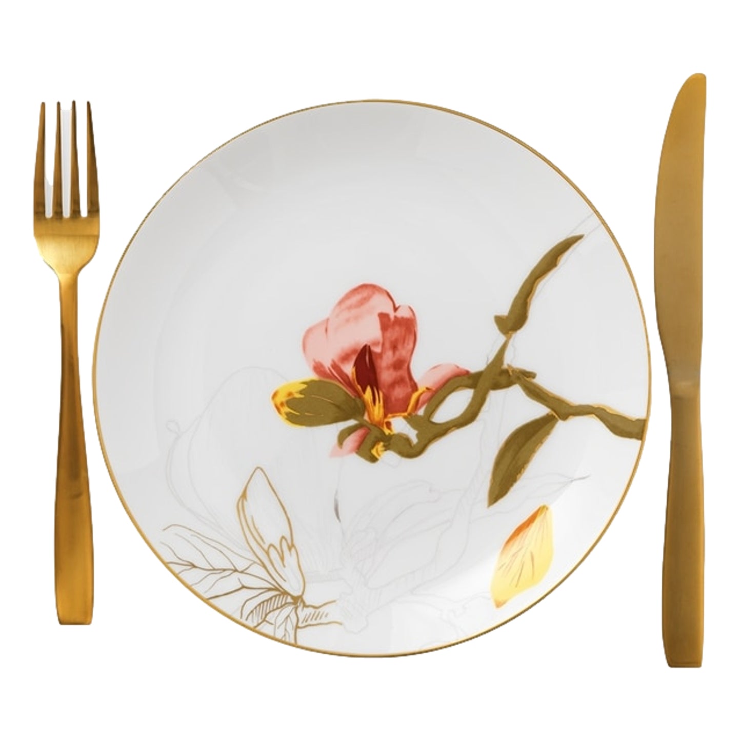 Royal Copenhagen Flora Plate Magnolia 22 cm / 8.7"