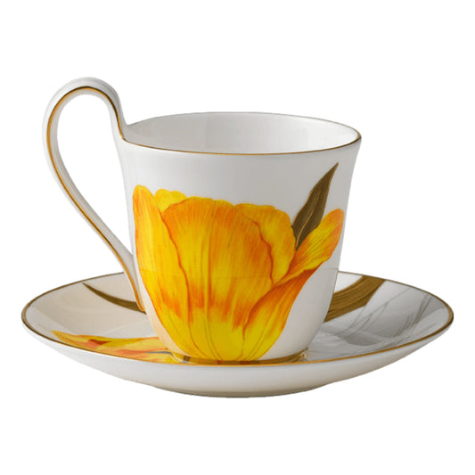 Royal Copenhagen Flora High Handle Cup And Saucer - Tulip 27 CL / 9.1 Oz