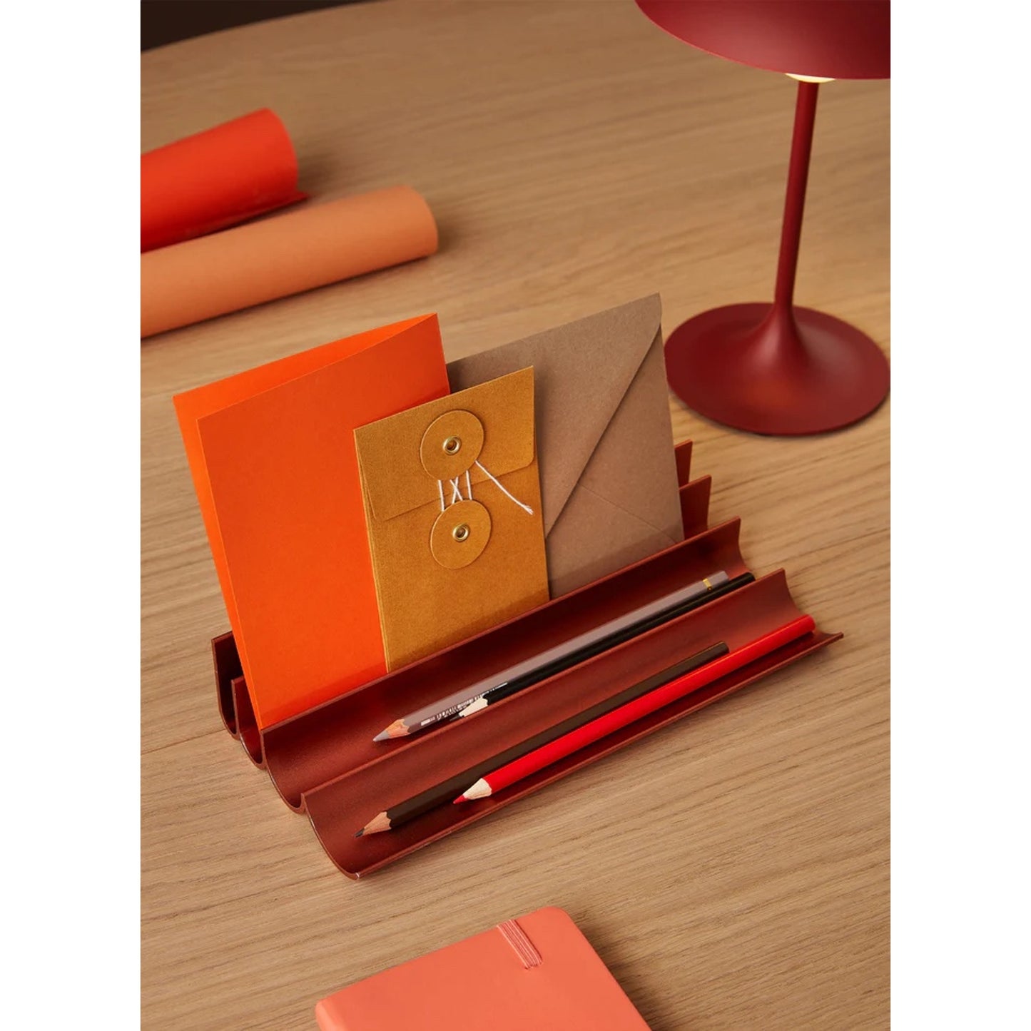 Vague (Dusty Orange) Desk Organizer By Spring Copenhagen