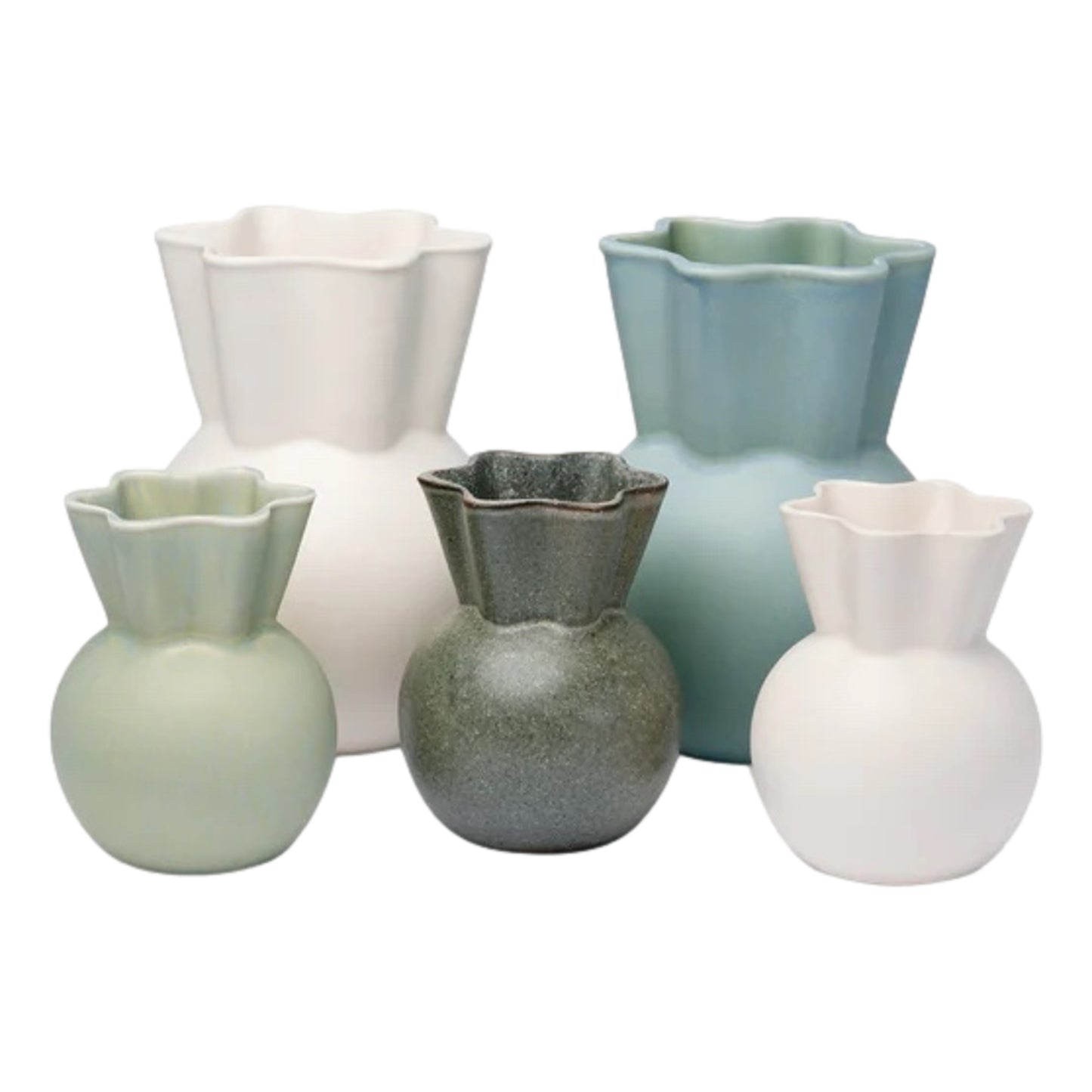 White Vase With Sweeping Top By Spring Copenhagen