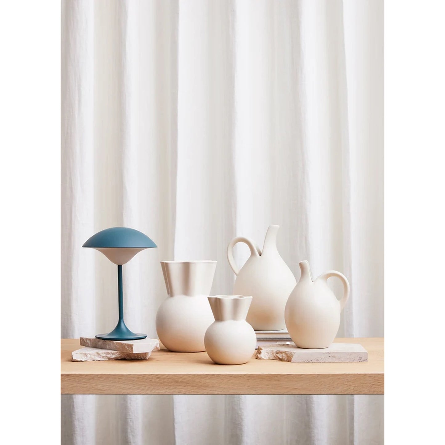 White Vase With Sweeping Top By Spring Copenhagen