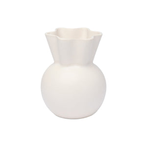 White Vase With Sweeping Top (Small) By Spring Copenhagen