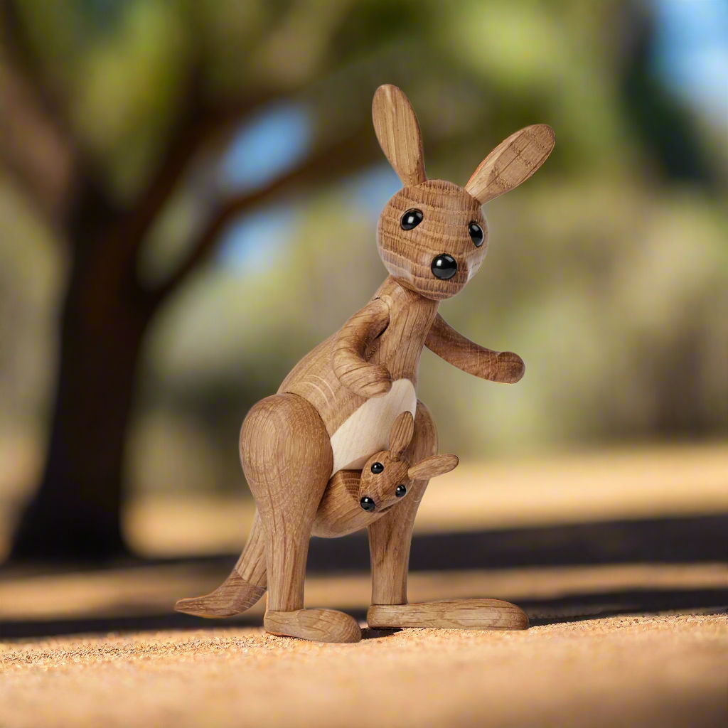 Sydney Känguru Holzfigur