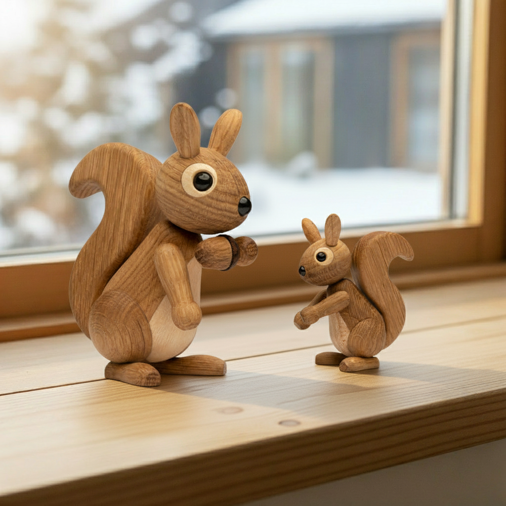 Peanut and Hazel Image 3 with Snowy Background