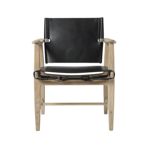 Børge Mogensen Modell BM1106 Huntsman Chair - Eiche und schwarzes Leder