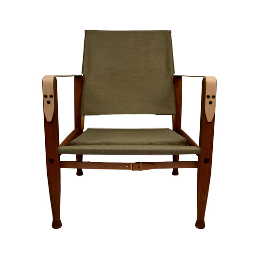Canvas Replacement Kit And Full Grain Leather Straps For The Kaare Klint Safari Chair
