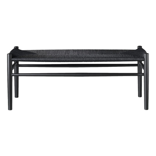 Jørgen Bækmark Model J83B Bench With Handwoven paper cord seat (Black)