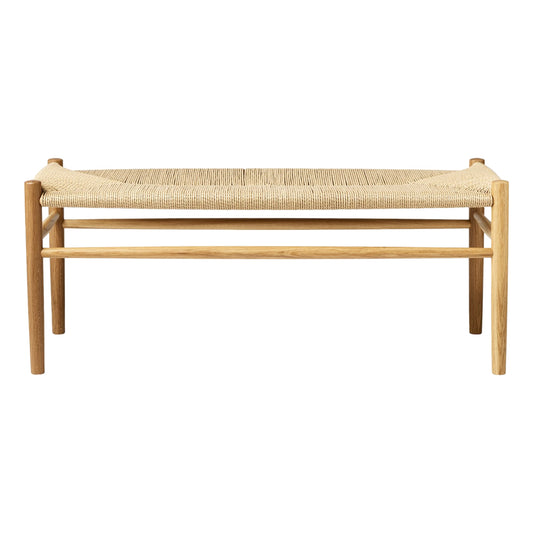 Jørgen Bækmark Model J83B Oak Bench With Handwoven paper cord seat