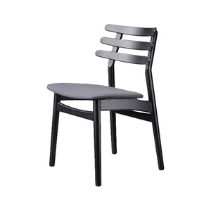 Poul M. Volther Model J48 Oak Dining Chair Black With Antracit Fabric Seat