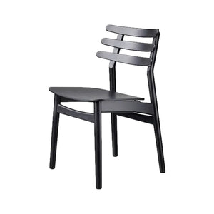 Poul M. Volther Model J48 Oak Dining Chair Lacquered Black Frame & Seat
