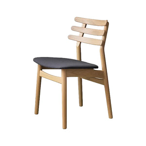 Poul M. Volther Model J48 Oak Dining Chair With Antracit Fabric Seat
